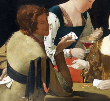 Le Tricheur à l’as de carreau (détail) - Musée du Louvre
